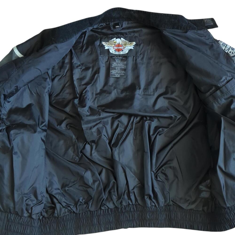 Harley-Davidson Racing Jacket Men's 3XL XXXL 90s Quilted Bomber Screaming Eagle - Picture 4 of 13